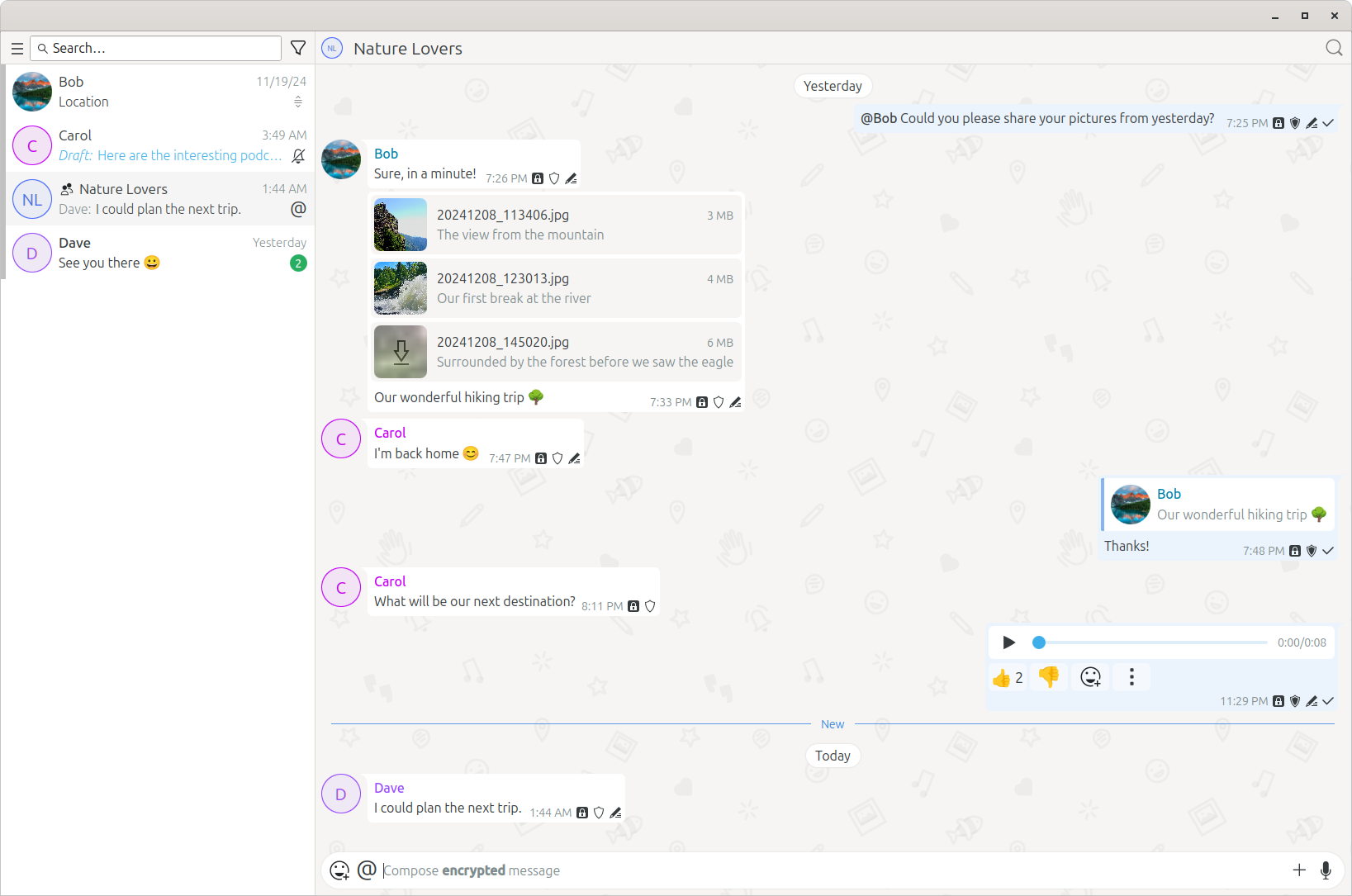 Chat on a desktop and mobile device